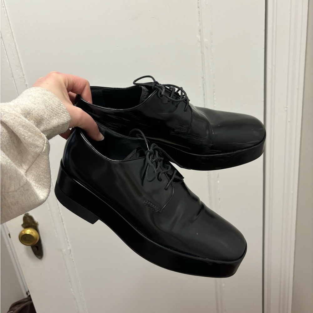 Prada Black Leather Loafers